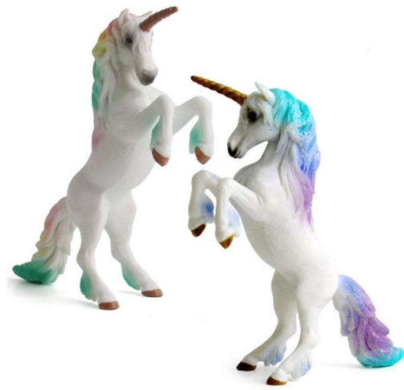 Unicorn Figurines Pegasus Elf European Mythical Miniatures Etsy