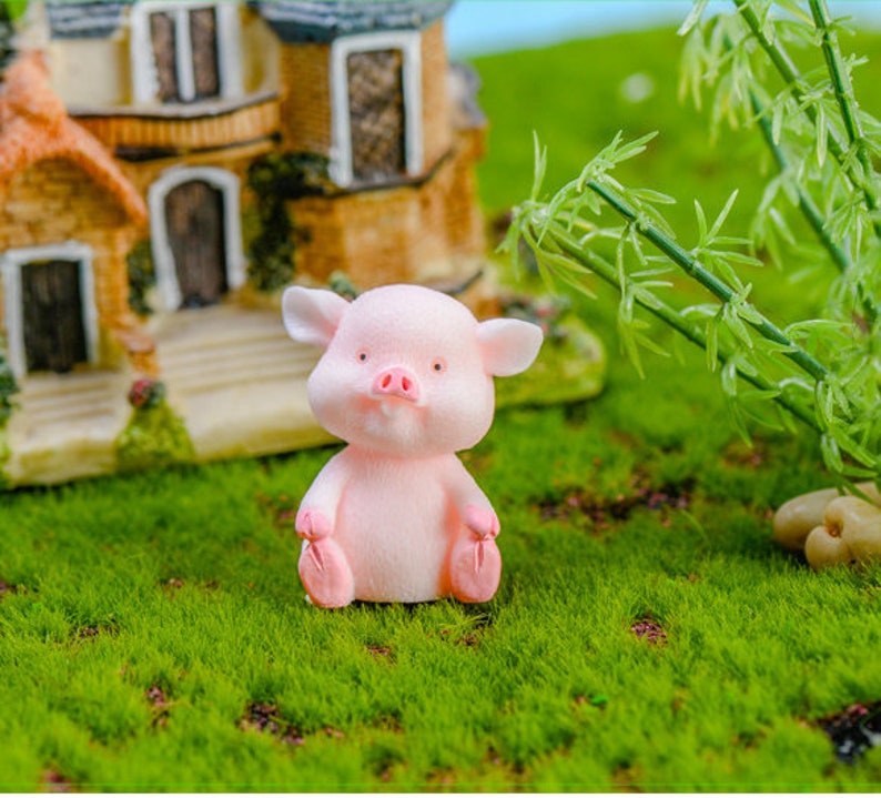 Cute Pink Pig Pigs China Korean Model Statue Figurine Crafts Etsy