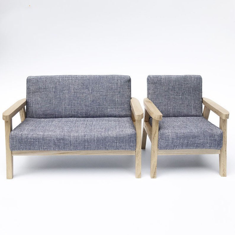 1//6 Scale Sofa Single Couch Furniture Model Dolls House Furniture Decor Kids