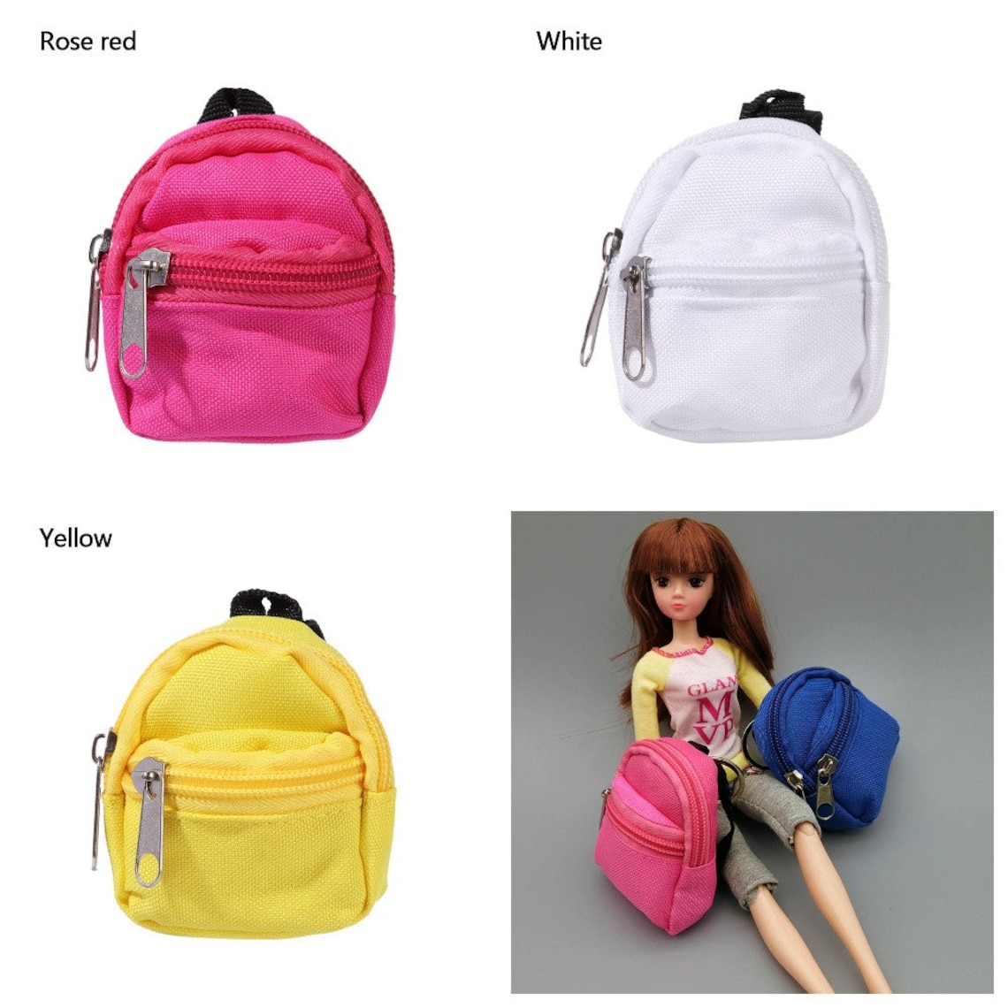 Cute Mini Backpack Miniature Doll Bag Toys For 1/6 BJD Doll Etsy