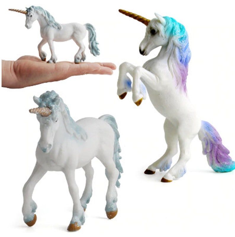 Unicorn Figurines Pegasus Elf European Mythical Miniatures Etsy