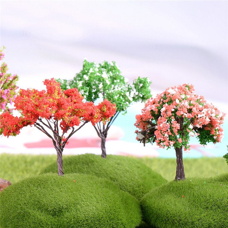 Bonsai  Miniatures Tree Figurine Simulation Plants Fairy Garden Decoration 