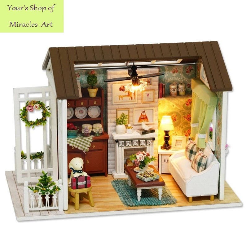 Handmade Doll House Furniture Miniatura Diy Doll Houses FREE Etsy