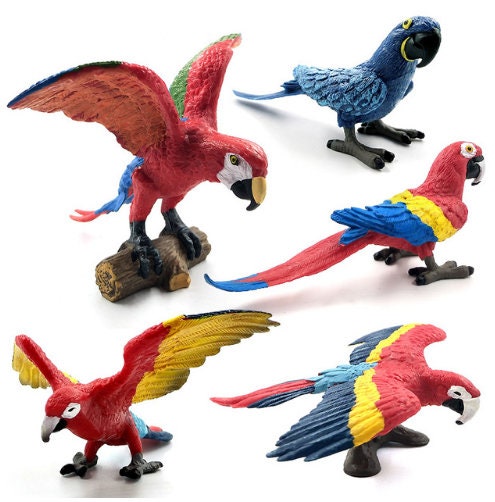 Cabilock 2x Simulation Papagei Dekoration - Realistische Vogel-Ornamente Aus Schaumstoff