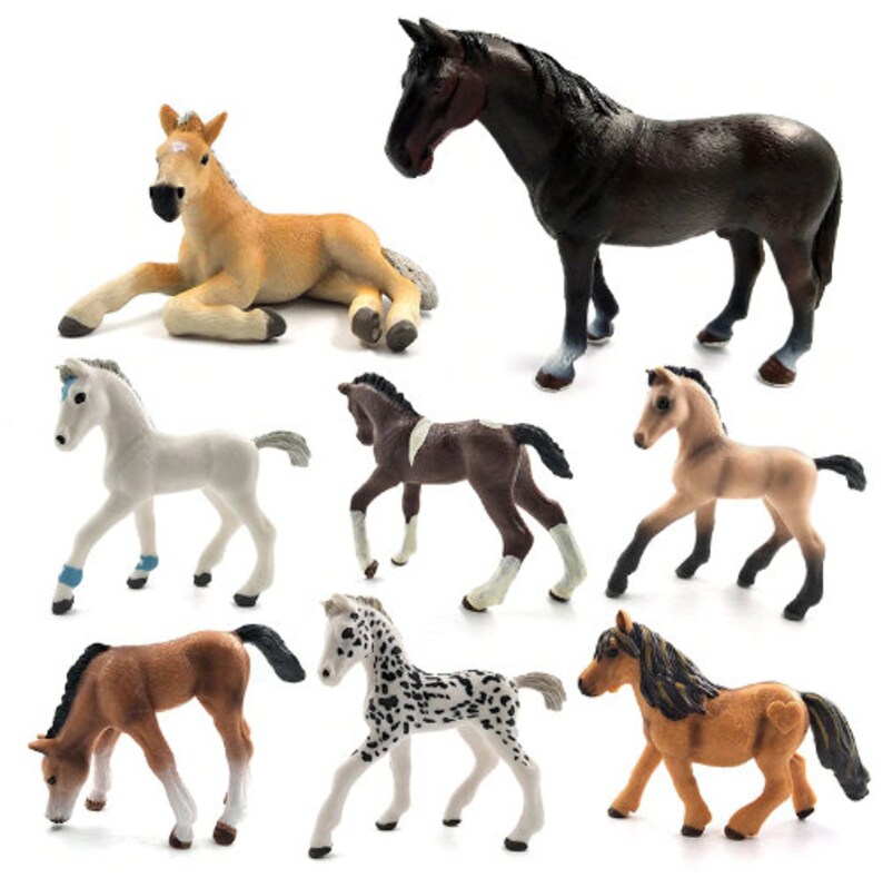 Simulation animal model horses Action Figures children home Etsy