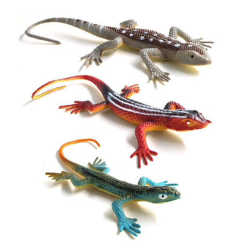 12pcs/ Lizards Reptile Simulation plastic forest wild animal | Etsy
