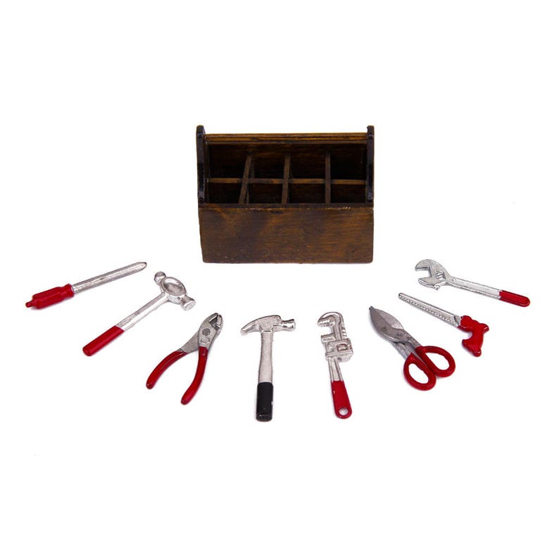 1:12 Escala Miniatura Metal Herramientas De Mano Accesorios De Casa De Muñecas dsu 5 un