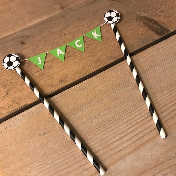 Football Cake Topper - Cake Bunting - any colours to match team