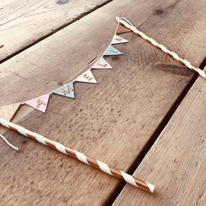 Rose Gold Cake Bunting - Cake Topper - Personalised