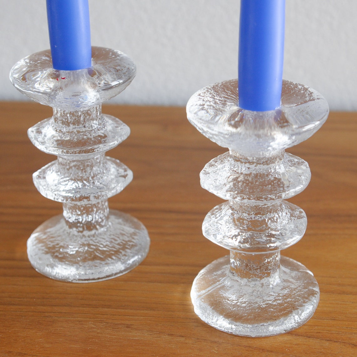 Vintage Iittala Finland Festivo Glass Candle Holders // Two Etsy