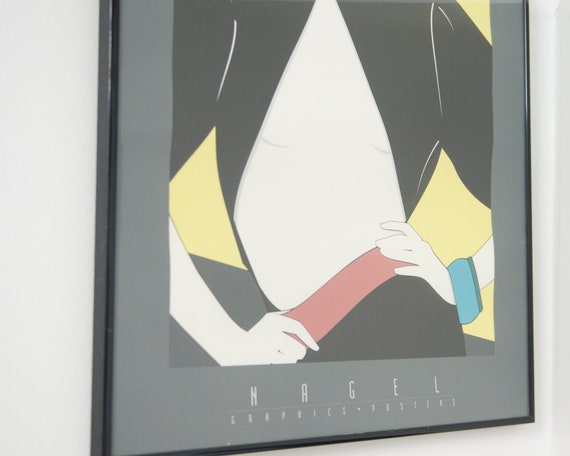 【専用】80s Patrick Nagel アートワーク フレーム付き Vintage 80s Patrick Nagel Print in Original Frame // Open Jacket