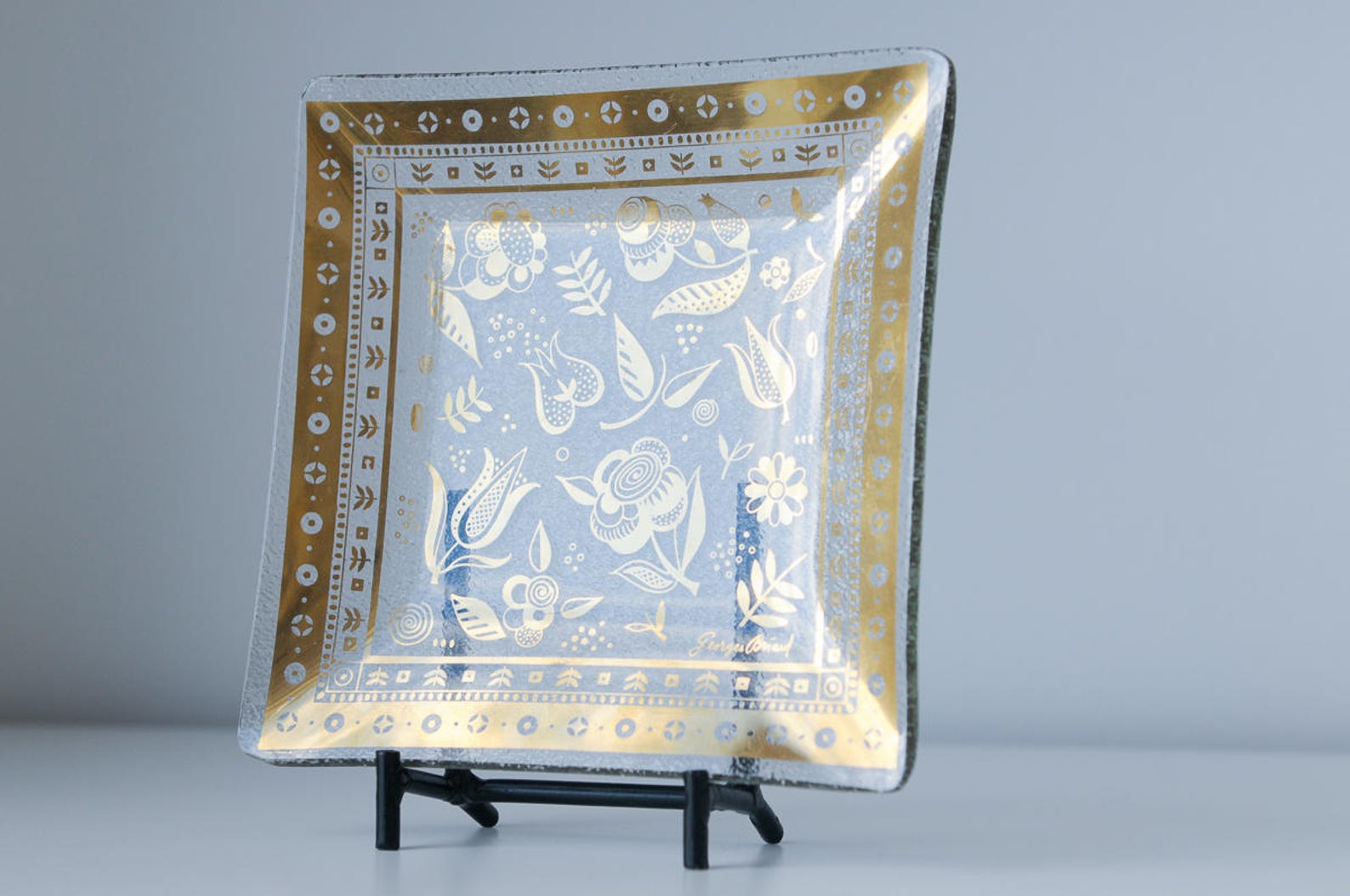 Georges Briard oro persa jardín decoración 22K oro medio siglo | Etsy