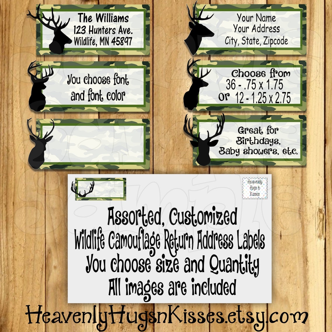 Wildlife Address Labels Personalized Address Labels Return Etsy