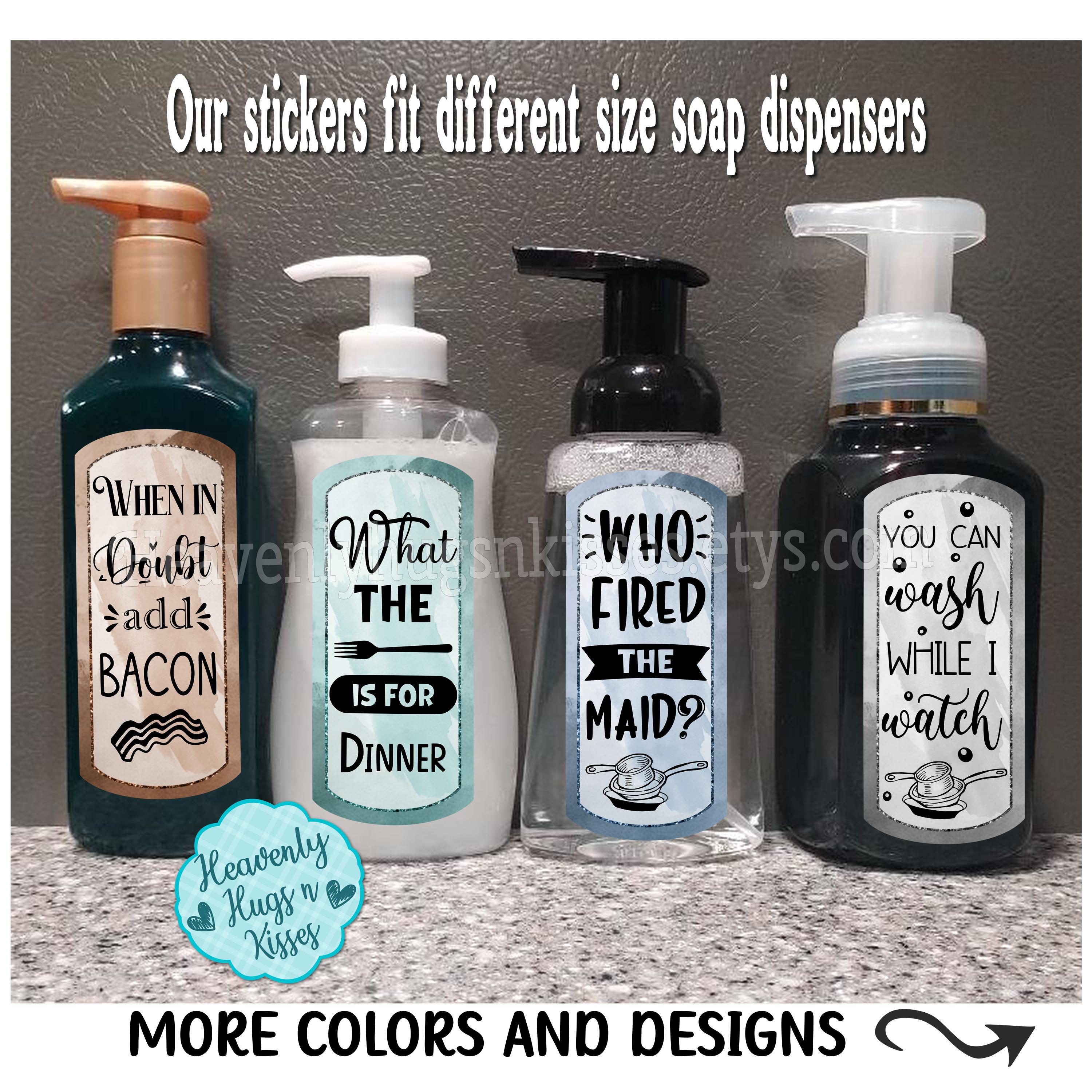 Soap Fun Sticker Waterproof Soap Labels What the Fork is for Dinner Soap Stickers ...