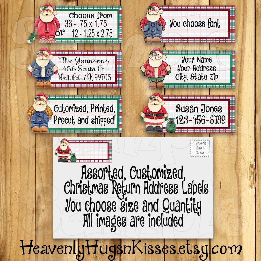 Personalized Christmas Address Labels Christmas Party Address Labels Christmas Return Address