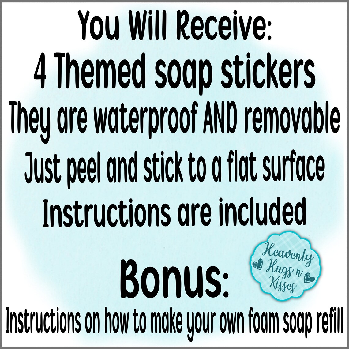 Soap Fun Sticker Season Themed Soap Labels Season Themed Hand Soap Decals Foam Hand Soap ...