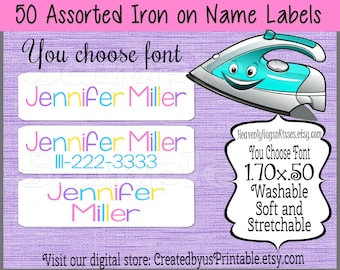 Stick on clothing labels for nursing homes