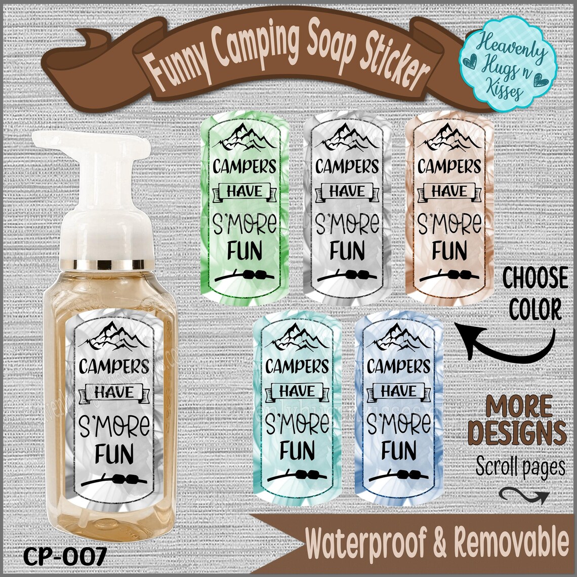Soap Fun Sticker Camping Soap Labels, Campers Have Smore Fun, Camping Decals, Soap ...