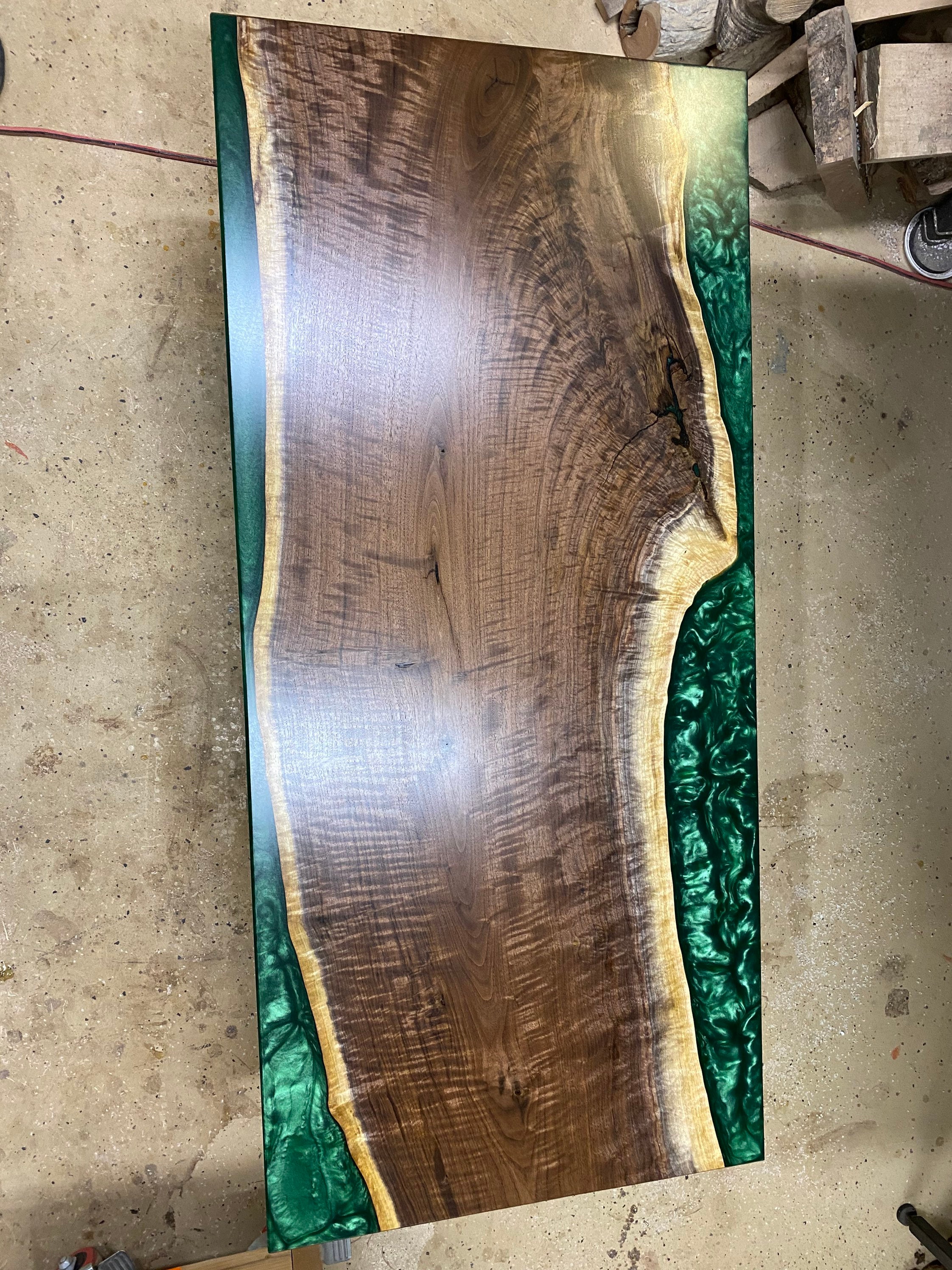 Walnut Epoxy Coffee Table Etsy