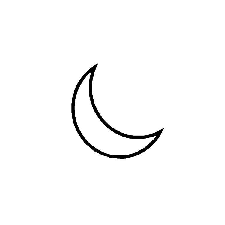 Comment Dessiner Un Croissant De Lune Croissant de lune sticker Décalque de la lune Autocollant | Etsy
