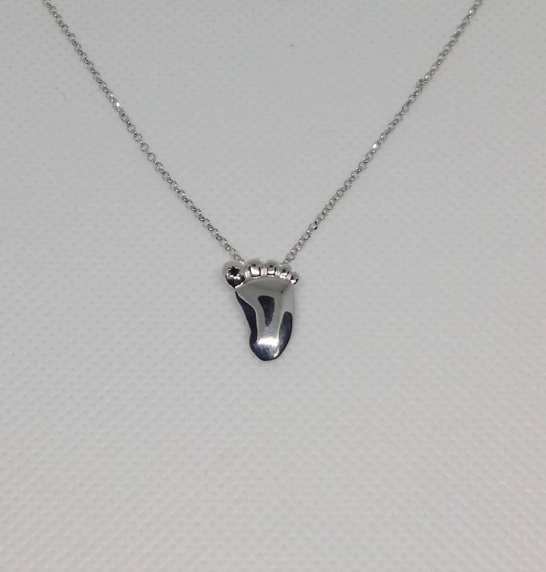gift for her,gift for mom simple jewelry,foot necklace,baby necklace Necklace vermeil gold necklace sterling silver necklace