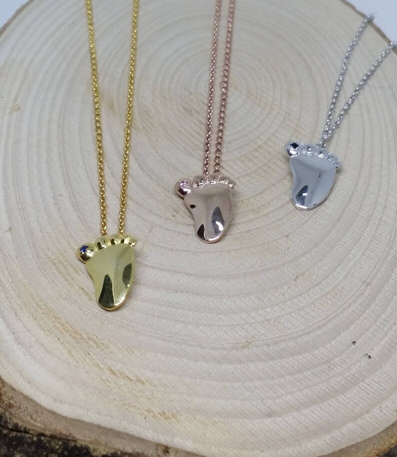 gift for her,gift for mom simple jewelry,foot necklace,baby necklace Necklace vermeil gold necklace sterling silver necklace