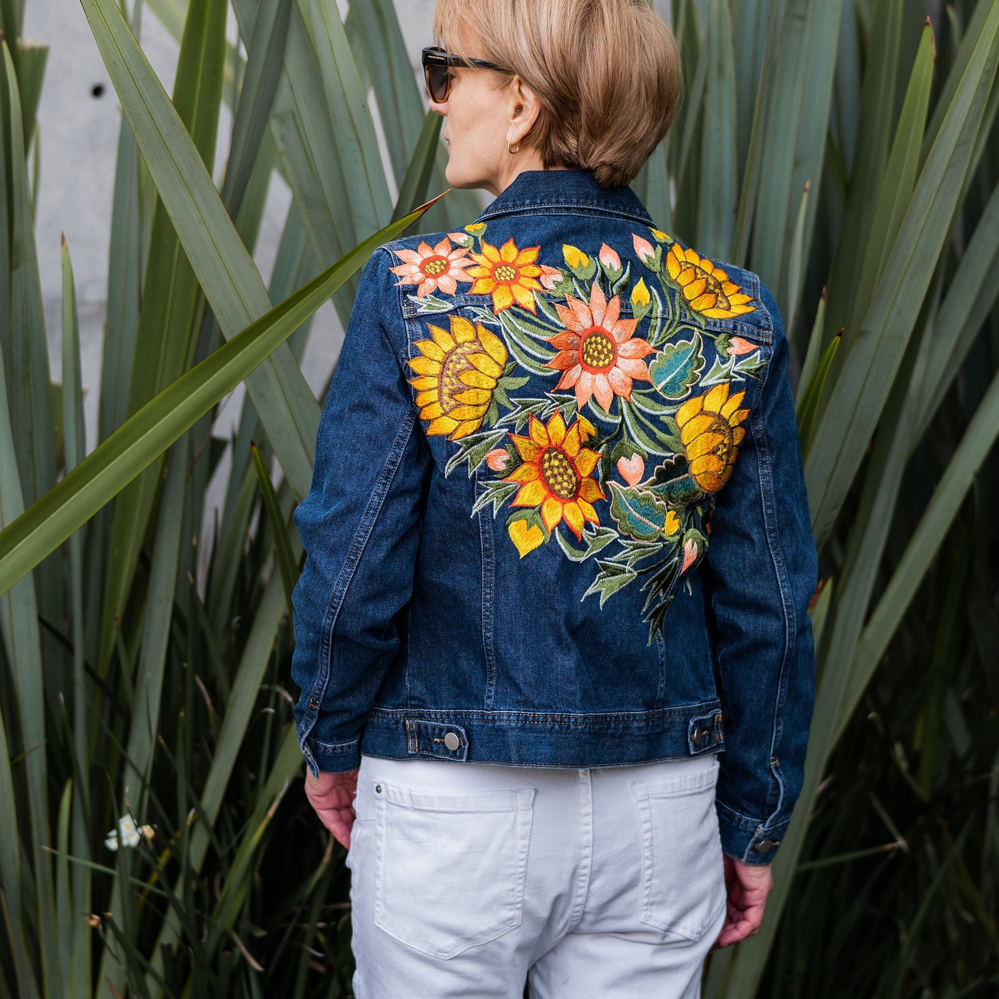 floral denim jacket