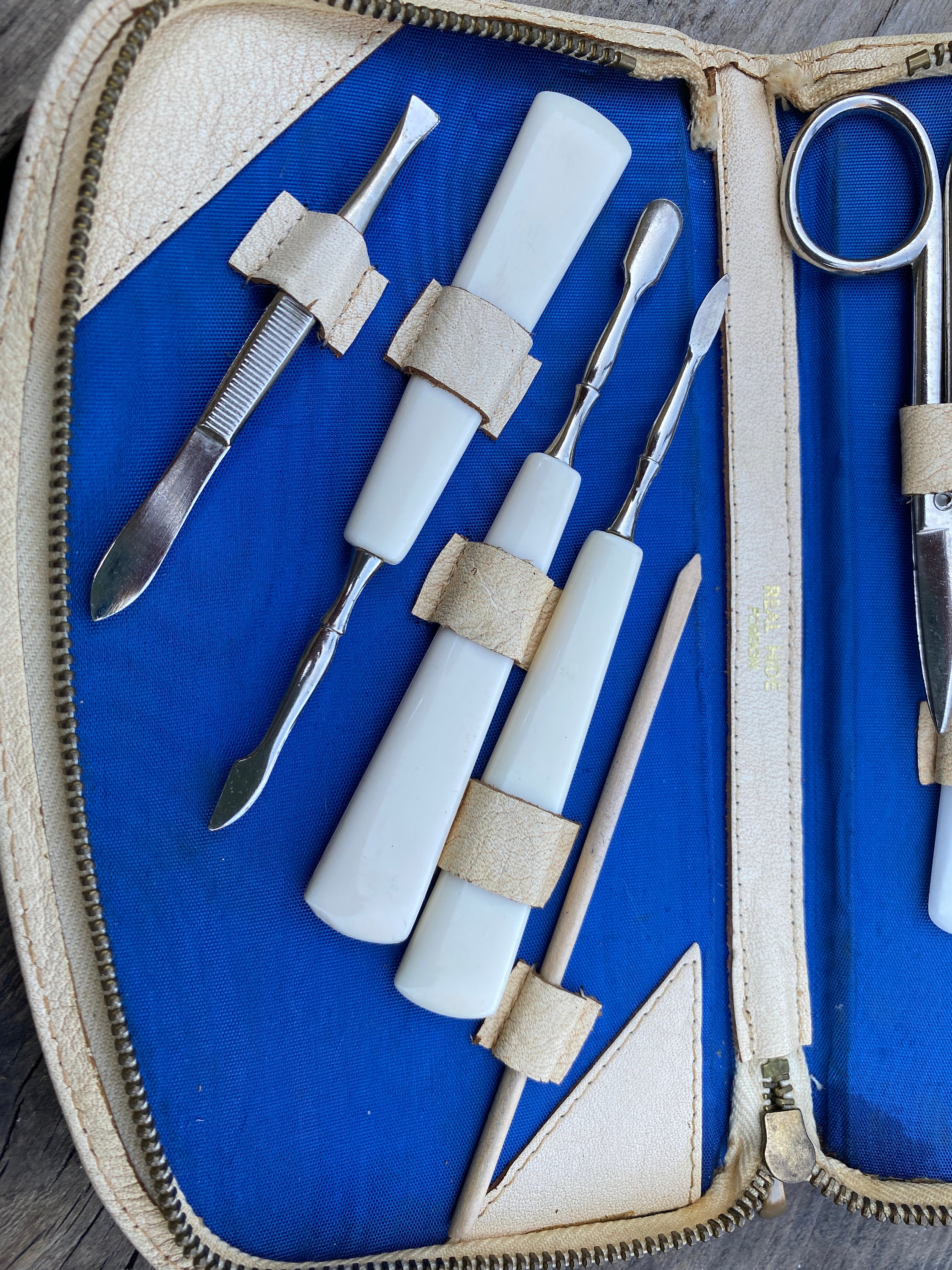 Vintage 1960's Manicure Set in Leather Case Etsy