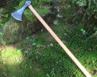 Tête De Hache Médiévale Vintage Forgée à La Main En Acier Carbone – Déco Ou Collection