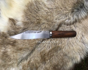 Handmade Viking Seax Knife, Forged High Carbon Steel, Historical Replica