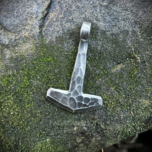 Thor Hammer Handmade geschmiedet Anhänger Mjölnir nordischen Mythologie Pagan Viking Eisen Stahl Amulett Geschichte Halskette Schmuck