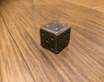 Cube -  small, Dice, Handmade, Forged, Blacksmith, Iron, Steel, History, Decoration, Luck, Gift, Table Game, Tradition