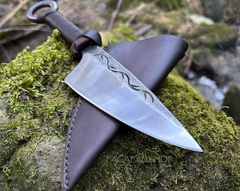 Cuchillo ornamental celta forjado a mano