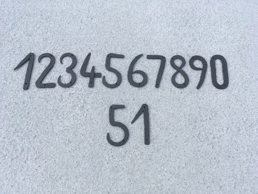 Handmade Steel House Number, Blacksmith Home Decoration