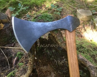 Hache Viking Fourreau Bois Frêne Hache De Lancer Viking Tomahawk En