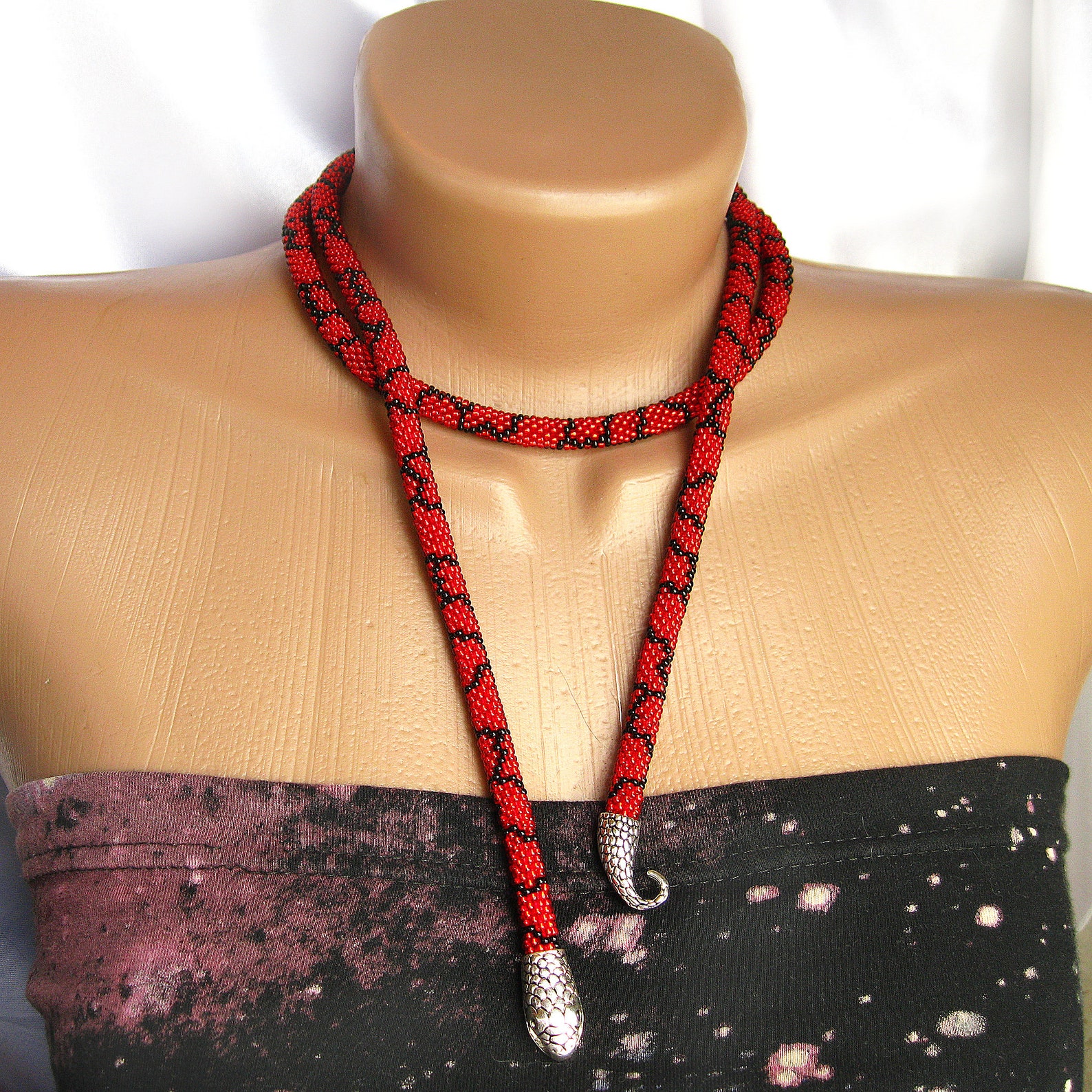 Collana Con Bracciale Serpente Strass Girocollo - Foto 10