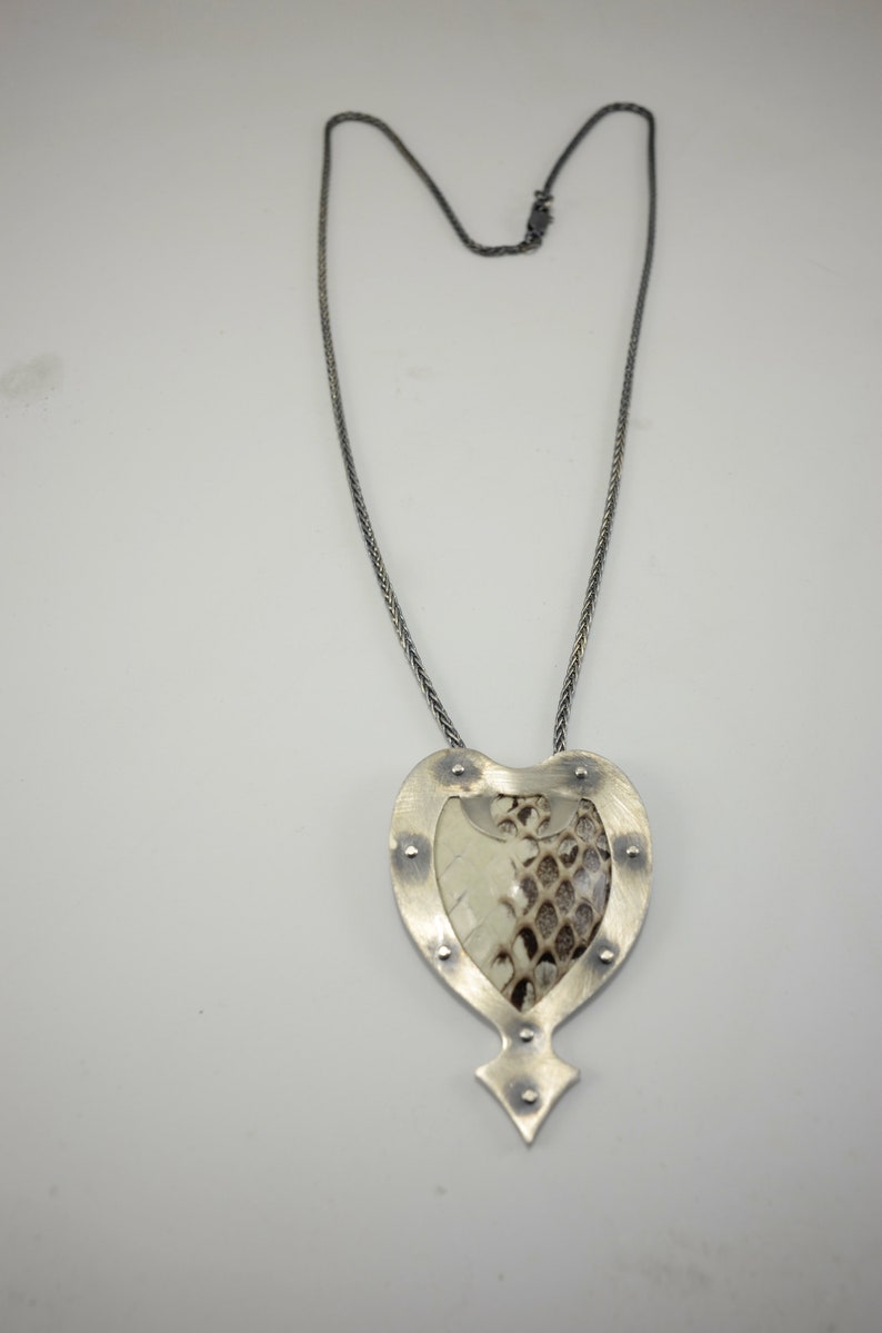 Snakeskin Sterling Silver Necklace