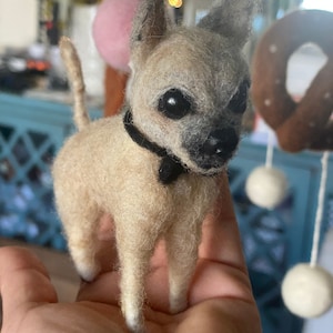 Custom Made Dog Portrait Needle Felted Dog Sculpture Handmade Miniature Pet Replica All Dog Breeds Made to Order Unique One-of-a-Kind Gift