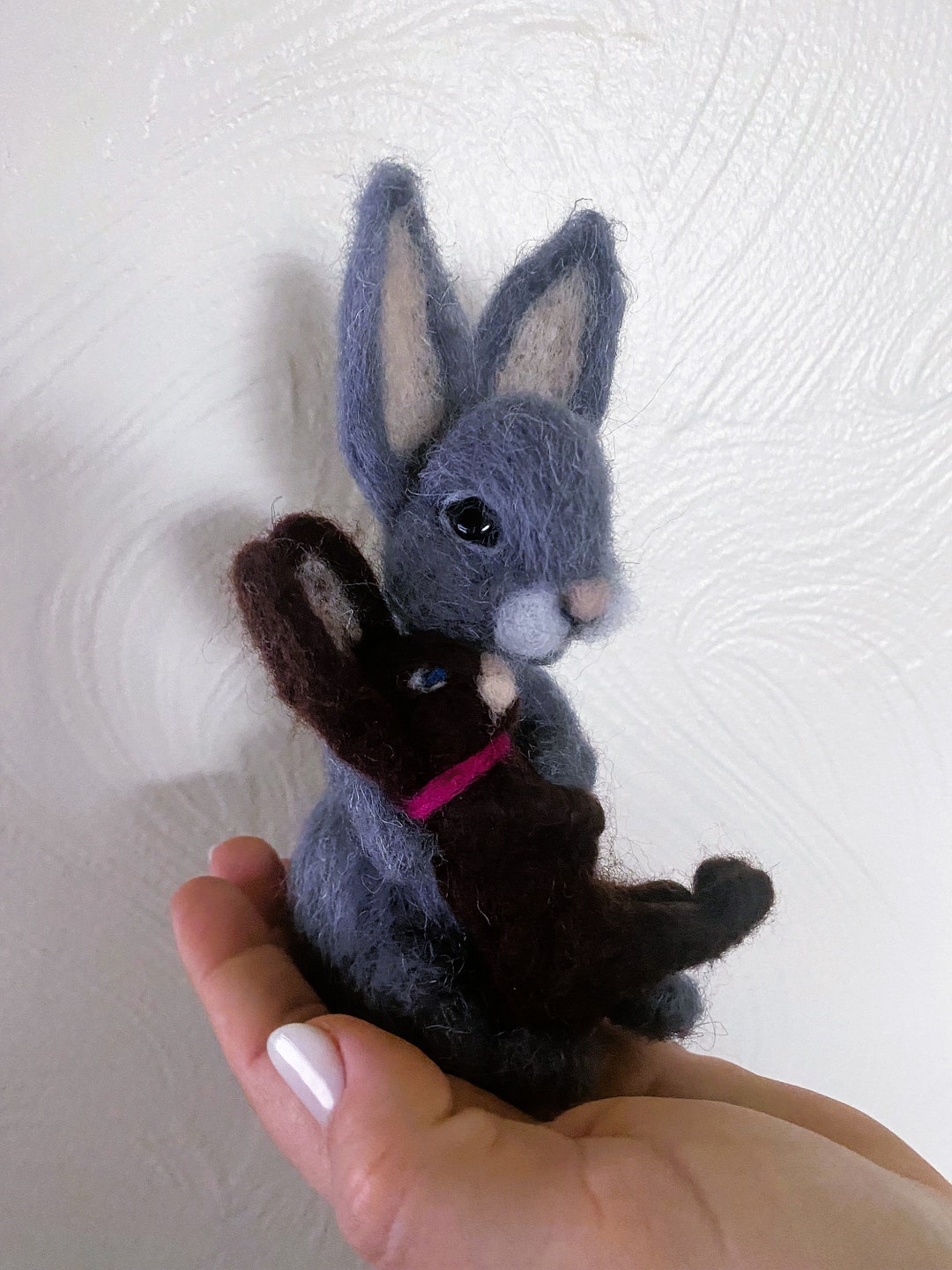 Needle Felted Easter Bunny Rabbit Handmade Gift Wool Bunny Rabbit ...