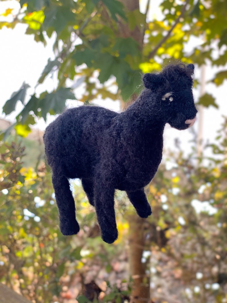 Needle Felted Black Sheep Handmade Fiber Art Black Sheep Etsy