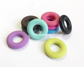 45 mm Baby Large Silicone Donut pendant Round Ring Food Grade Silicone ,Donut Ring