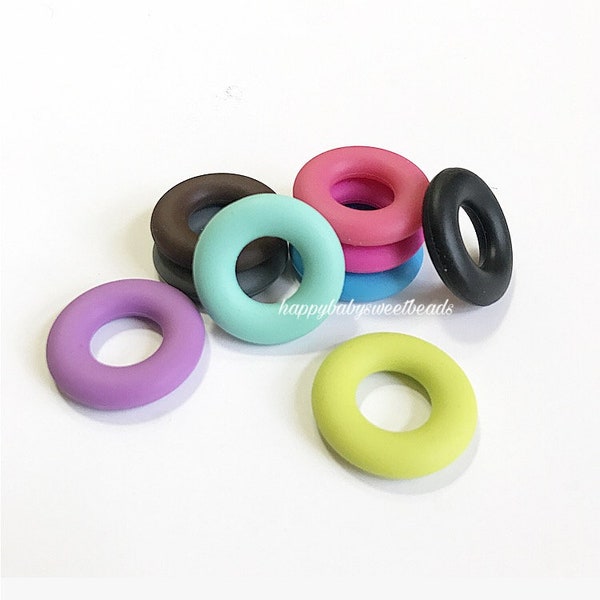 45 mm Baby Large Silicone Donut pendant Round Ring Food Grade Silicone ,Donut Ring