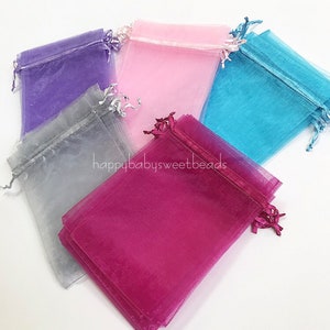 5x7 inch Jewelry Gift Organza Bags Beads Bags Wedding Favors Candy Pouches Home Party Decoration Crafts Pack Festive Supplies