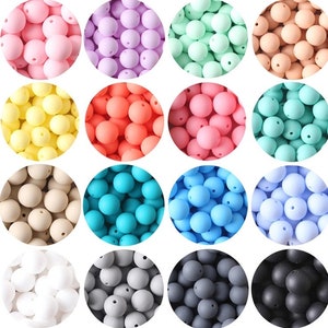 15 or 12 mm round silicone beads lot of 10 , Silicone Beads Wholesale, Silicone Loose Beads