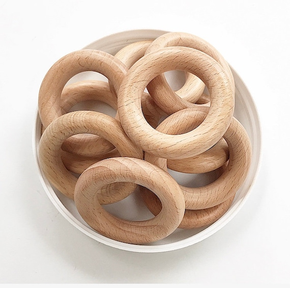 50 mm High quality  Nature Beech Wooden Ring Wood  Beads,  Wooden Ring