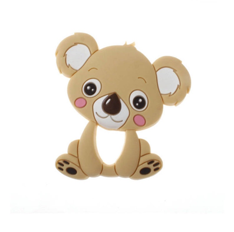 Silicone Teether Panda Bear Baby Teething Toy Chew Charms - Etsy