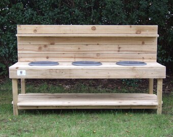 Large Mud Kitchen 3 Bowls - CE Marked - Free Delivery to UK