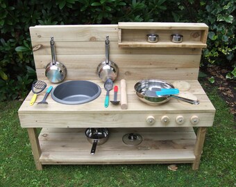 Tall Edition Childrens Mud Kitchen  1 Bowl and Hob - CE marked -  Free Delivery to UK