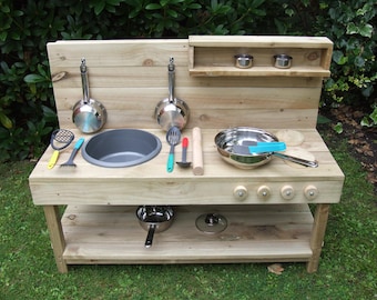 Childrens Mud Kitchen 1 Bowl and Hob - CE marked