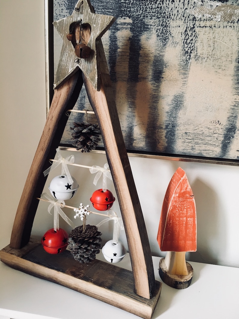 Wooden Xmas tree bells